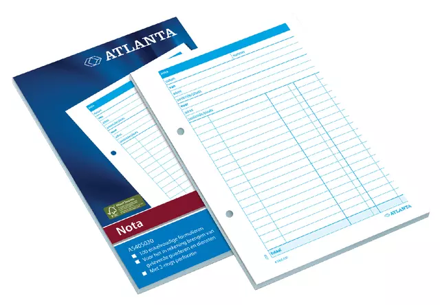 Een Notablok Atlanta A5 100vel koop je bij L&N Partners voor Partners B.V.
