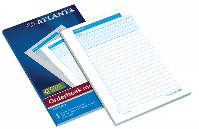 Een Orderboek Atlanta 185x110mm 50x2vel koop je bij Van Leeuwen Boeken- en kantoorartikelen