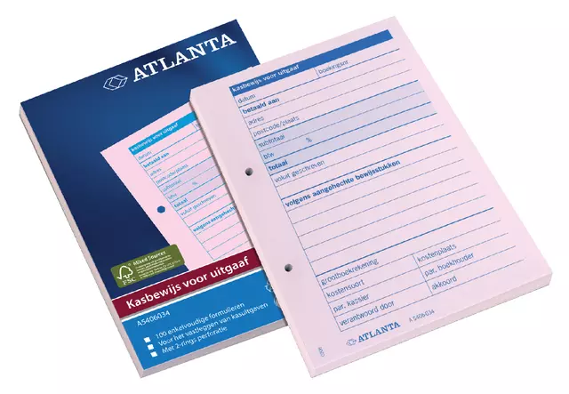 Een Kasbewijs Atlanta uitgaaf A6 100vel koop je bij EconOffice