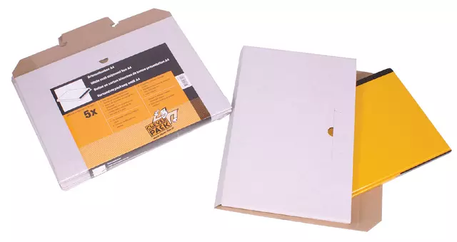 Een Brievenbusbox CleverPack A4 350x230x26mm karton wit pak à 5 stuks koop je bij EconOffice