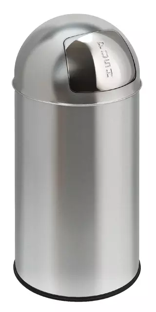 Een Afvalbak Pushcan met pushdeksel 40liter mat RVS koop je bij KantoorProfi België BV