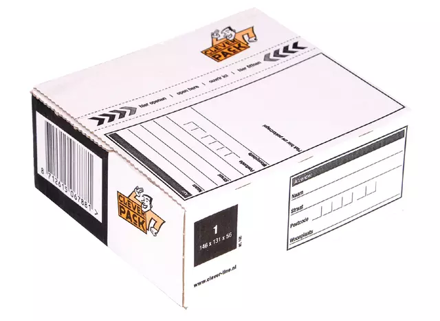Een Postpakketbox 1 CleverPack 146x131x56mm wit pak à 25 stuks koop je bij KantoorProfi België BV