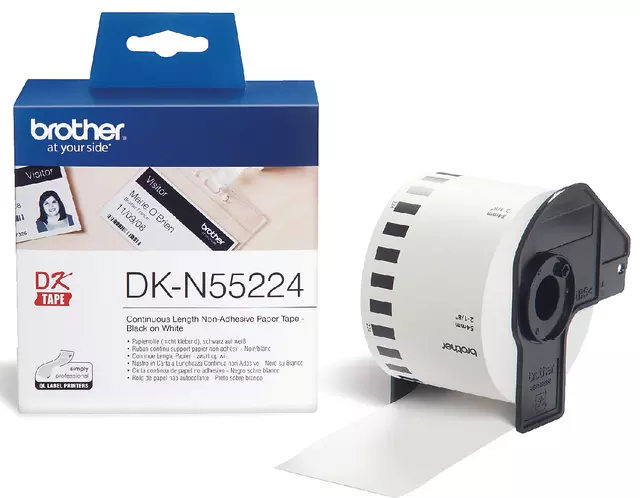 Een Etiket Brother DK-N55224 54mm 30-meter wit papier niet kleef koop je bij MV Kantoortechniek B.V.