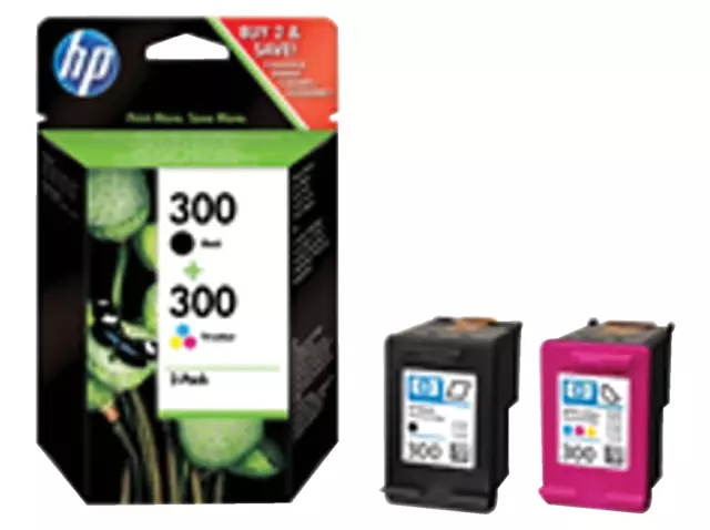 Inktcartridge HP CN637EE 300 zwart + kleur