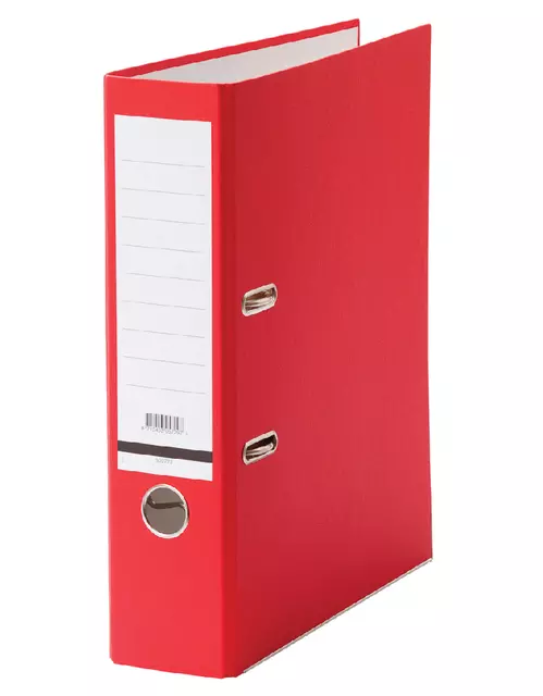 Een Ordner Qbasic A4 80mm karton rood koop je bij Kantoorvakhandel van der Heijde