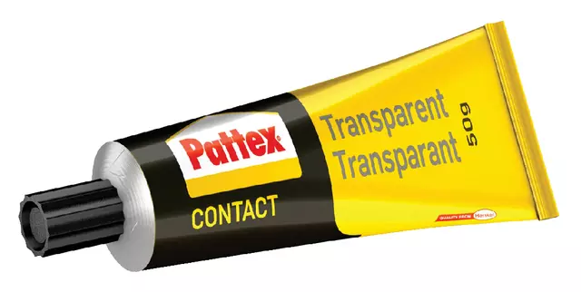 Een Contactlijm Pattex transparant tube 50gram op blister koop je bij Van Leeuwen Boeken- en kantoorartikelen