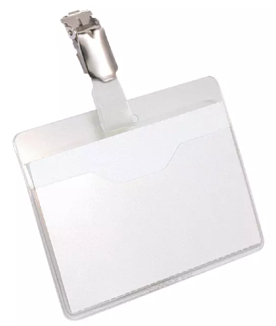 Een Badge Durable 8106 met clip liggend open 60x90mm koop je bij EconOffice