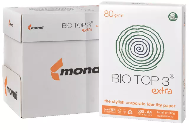 Een Kopieerpapier BioTop 3 A4 80gr naturel 500vel koop je bij Totaal Kantoor Goeree