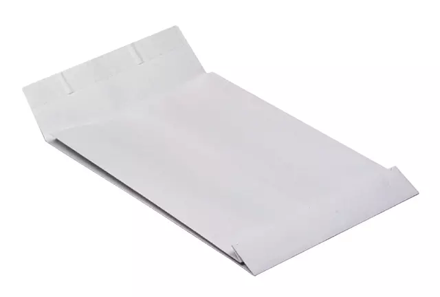 Een Envelop Quantore monsterzak 262x371x38mm zelfkl wit 125stuks koop je bij KantoorProfi België BV