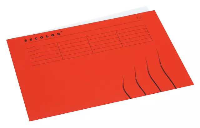 Een Vouwmap Secolor A4 gelijk 225gr rood koop je bij EconOffice