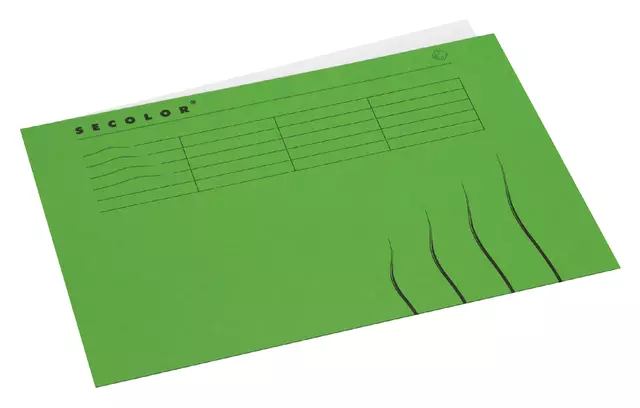 Een Vouwmap Secolor A4 gelijk 225gr groen koop je bij Van Leeuwen Boeken- en kantoorartikelen