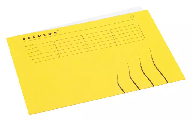 Een Vouwmap Secolor A4 gelijk 225gr geel koop je bij Goedkope Kantoorbenodigdheden