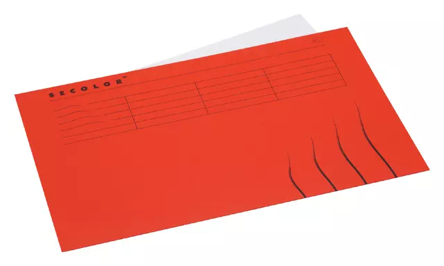 Een Vouwmap Secolor Folio gelijk 225gr rood koop je bij KantoorProfi België BV