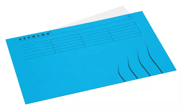 Een Vouwmap Secolor Folio gelijk 225gr blauw koop je bij MV Kantoortechniek B.V.