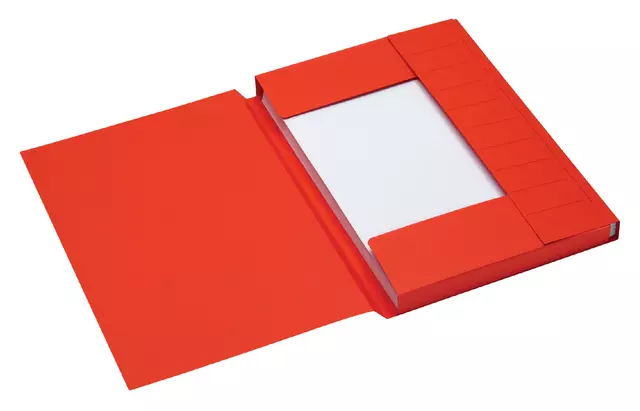 Een Dossiermap Secolor A4 3 kleppen 225gr rood koop je bij Van Leeuwen Boeken- en kantoorartikelen