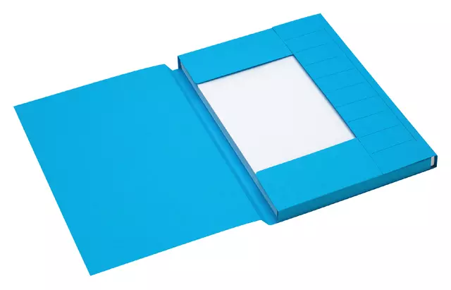 Een Dossiermap Secolor A4 3 kleppen 225gr blauw koop je bij Van Leeuwen Boeken- en kantoorartikelen
