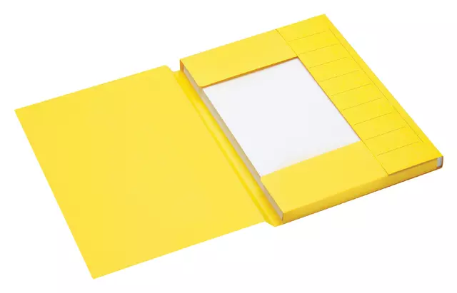 Een Dossiermap Secolor A4 3 kleppen 225gr geel koop je bij Kantoorvakhandel van der Heijde