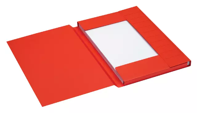 Een Dossiermap Secolor folio 3 kleppen 225gr rood koop je bij EconOffice
