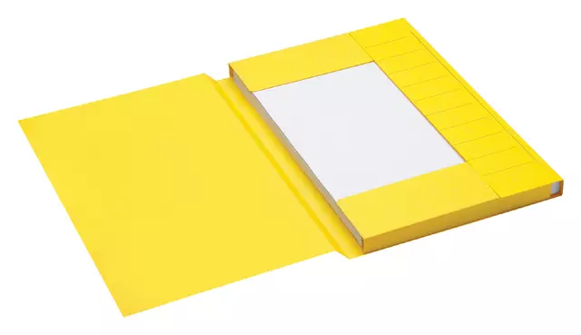Een Dossiermap Secolor folio 3 kleppen 225gr geel koop je bij Goedkope Kantoorbenodigdheden