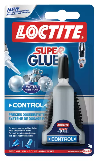 Een Secondelijm Loctite Control tube 3gram op blister koop je bij Van Hoye Kantoor BV