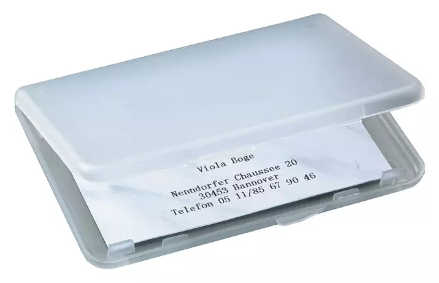 Een Visitekaarthouder Sigel VA140 voor 15 kaarten 89x57mm kunststof transparant koop je bij EconOffice