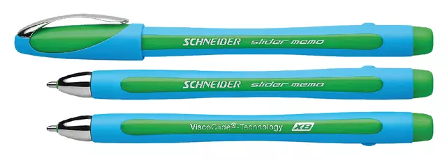 Een Balpen Schneider Slider Memo extra breed groen koop je bij MV Kantoortechniek B.V.