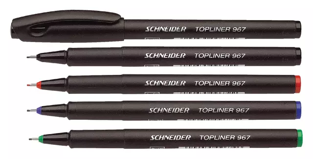 Een Fineliner Schneider 967 0.4mm zwart koop je bij Van Leeuwen Boeken- en kantoorartikelen