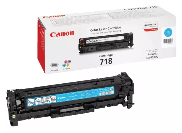 Een Tonercartridge Canon 718 blauw koop je bij Alles voor uw kantoor