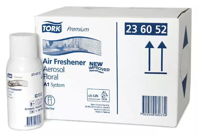 Een Luchtverfrisser Tork A1 spray met bloemengeur 75ml 236052 koop je bij Goedkope Kantoorbenodigdheden
