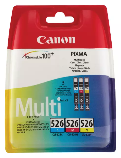 Een Inktcartridge Canon CLI-526 3 kleuren koop je bij Klik Office BV