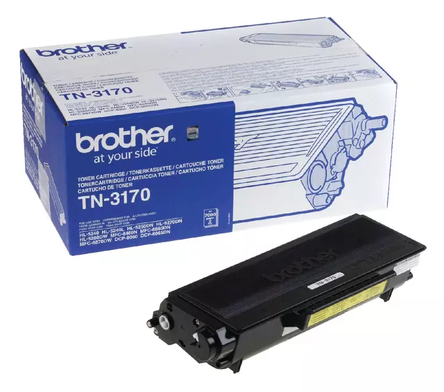 Een Toner Brother TN-3170 zwart koop je bij MV Kantoortechniek B.V.