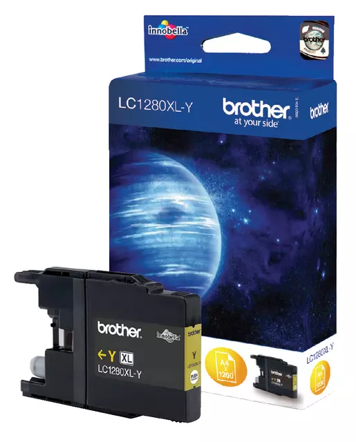 Een Inktcartridge Brother LC-1280XLY geel koop je bij Van Hoye Kantoor BV