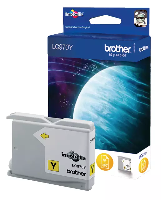 Een Inktcartridge Brother LC-970Y geel koop je bij EconOffice