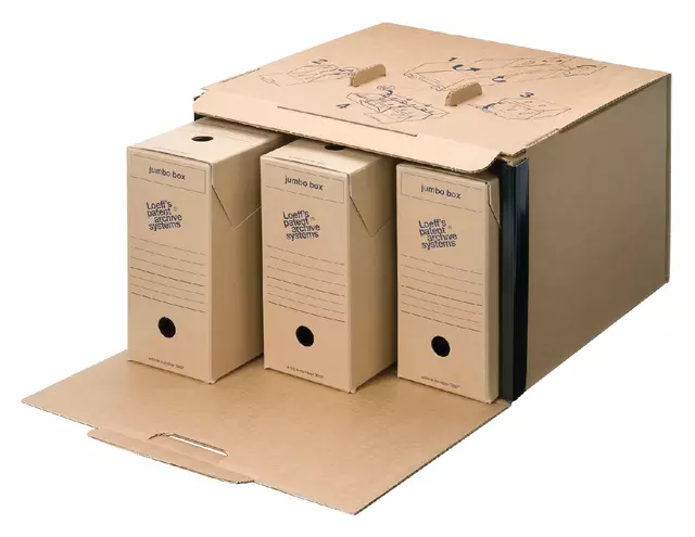 Een Gemeentearchiefdoos Loeff's Jumbo Box 3007 370x255x115mm koop je bij KantoorProfi België BV