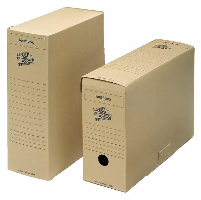 Een Archiefdoos Loeff's Box 3030 folio 370x260x115mm koop je bij EconOffice