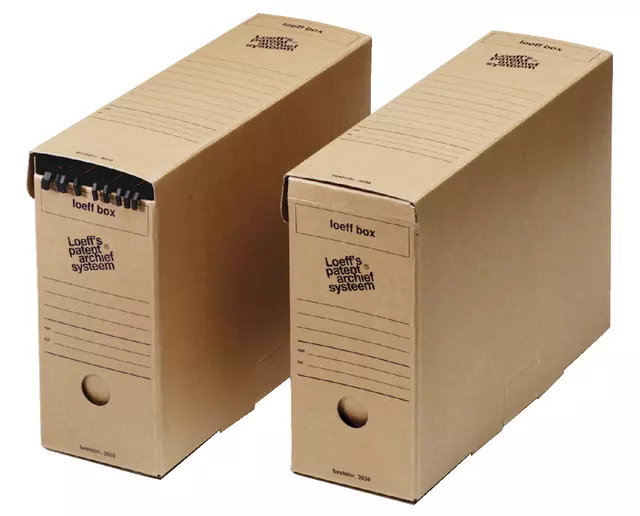 Een Archiefdoos Loeff's Box 3030 folio 370x260x115mm koop je bij EconOffice