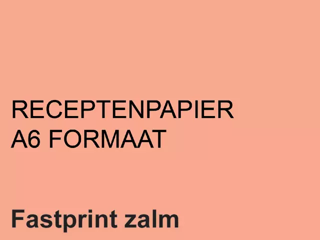 Een Receptpapier Fastprint A6 80gr zalm 2000vel koop je bij KantoorProfi België BV