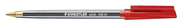 Balpen Staedtler Stick 430 rood medium