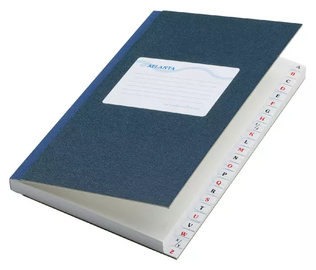 Een Register Atlanta 165x105mm lijn 192blz met alfabet blauw koop je bij KantoorProfi België BV