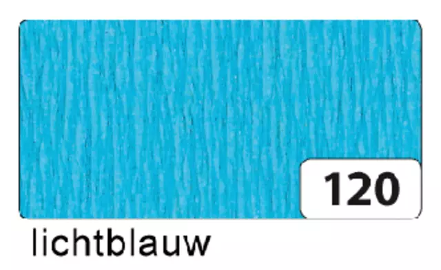 Een Crêpepapier Folia 250x50cm nr120 lichtblauw koop je bij MV Kantoortechniek B.V.