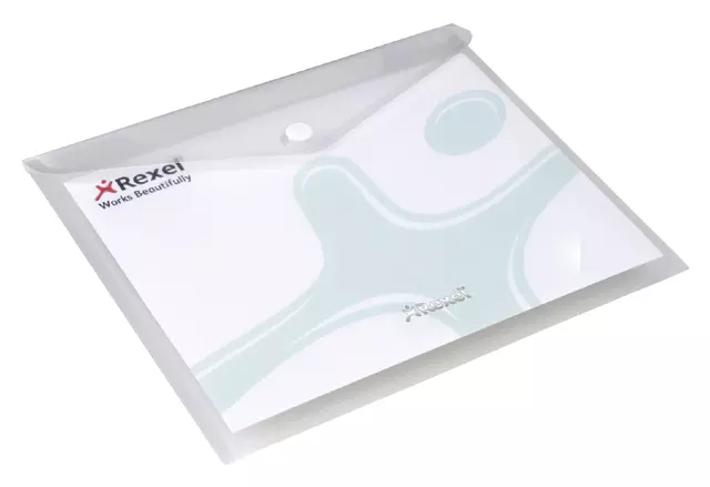 Een Enveloptas Rexel ice A5 transparant koop je bij Van Leeuwen Boeken- en kantoorartikelen
