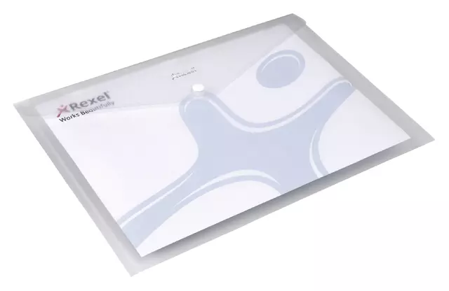 Een Enveloptas Rexel ice A4 transparant koop je bij Goedkope Kantoorbenodigdheden