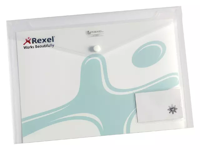 Een Enveloptas Rexel ice A4 + visitekaart transparant koop je bij L&N Partners voor Partners B.V.