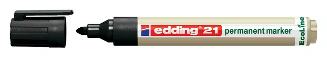 Een Viltstift edding 21 Ecoline rond zwart 1.5-3mm koop je bij Van Leeuwen Boeken- en kantoorartikelen