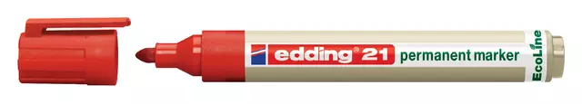 Een Viltstift edding 21 Ecoline rond rood 1.5-3mm koop je bij Van Leeuwen Boeken- en kantoorartikelen