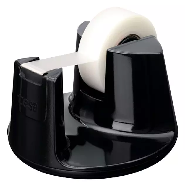 Een Plakbandhouder tesa Easy Cut® compact + 1 rol plakband invisible 33mx19mm zwart koop je bij MV Kantoortechniek B.V.