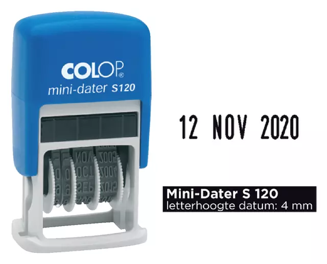 Een Datumstempel Colop S120 mini-dater 4mm koop je bij Van Leeuwen Boeken- en kantoorartikelen