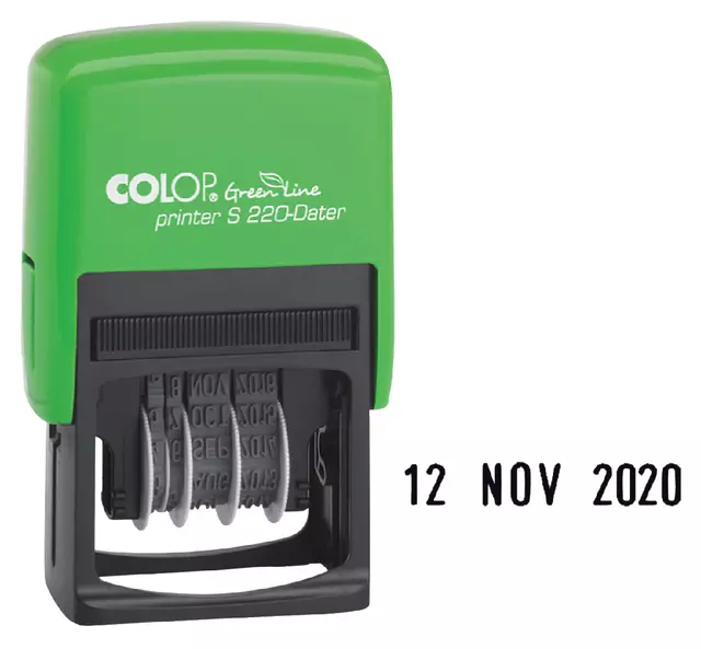 Een Datumstempel Colop S220 green line 4mm koop je bij Van Hoye Kantoor BV
