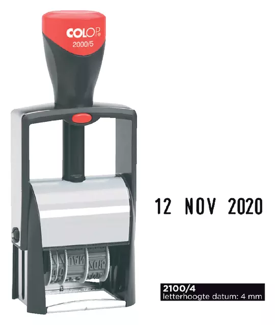 Een Datumstempel Colop 2100 Classic 4mm kussen zwart koop je bij MV Kantoortechniek B.V.