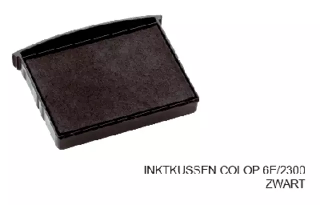 Een Stempelkussen Colop 6E/2300 zwart koop je bij Van Leeuwen Boeken- en kantoorartikelen